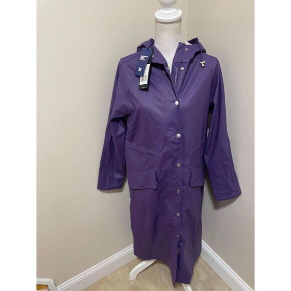 Ilse Jacobsen Long RAINCOAT Rain71L (Purple Rain) Size XS (US4) - Picture 4 of 14